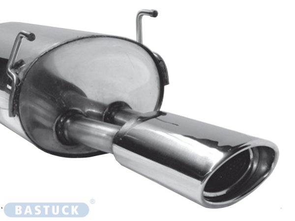 Bastuck Rear silencer with single tailpipe oval 120 x 80 mm - 01-06 Honda Civic Coupé EM2