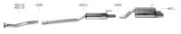 Bastuck Rear silencer with single tailpipe oval 120 x 80 mm - 01-06 Honda Civic Coupé EM2