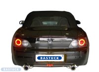 Bastuck Rear silencer with single tailpipe 1 x Ø 100 mm (machined design similar to Audi TT instruments) Rear silencer LH - Honda S2000