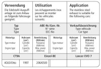 Bastuck Ersatzrohr für Katalysator - Mitsubishi...