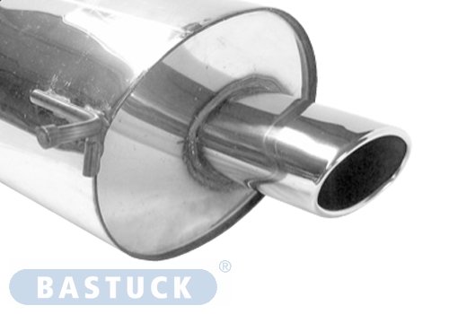 Bastuck Rear silencer with single tailpipe oval 120 x 80 mm - Mitsubishi Lancer EVO VII