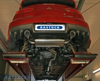 Bastuck Rear silencer transverse with single tailpipe 1 x Ø 100 mm (RACE look), cut 30°, LH + RH exit - Mitsubishi Lancer EVO IX