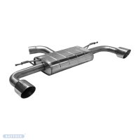 Bastuck Rear silencer with single tailpipe LH + RH 1 x...