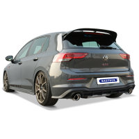 Bastuck Rear silencer with single tailpipe LH + RH 1 x Ø 110 mm cut 25° (RACE design) without exhaust flap - 20+ VW Golf 8 GTI Clubsport