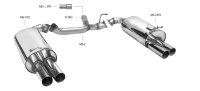 Bastuck Rear silencer LH with double tailpipes 2 x...