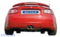 Bastuck Rear silencer with double tailpipe 2 x Ø 90 mm with inward curl, cut 20° central exit - 05-15 Mazda MX-5 NC