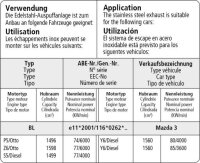 Bastuck Vorschalldämpfer - 03+ Ford C-Max / 04+ Ford Focus 2 (CC) / Mazda 3 BK/BL (ohne Kombi) 1.4/1.6 / Volvo S40 / V50 4-Zylinder Benziner + Diesel ohne Rußpartikelfilter