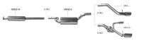 Bastuck Tube replacing central silencer - 03+ Ford C-Max / 04+ Ford Focus 2 (CC) / Mazda 3 BK/BL (w/o Estate) 1.4/1.6/2.0  / Volvo S40 / V50 4-Cylinder Petrol (w/o DISI) + Diesel