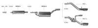 Bastuck Tube replacing central silencer - 03+ Ford C-Max / 04+ Ford Focus 2 (CC) / Mazda 3 BK/BL (w/o Estate) 1.4/1.6/2.0  / Volvo S40 / V50 4-Cylinder Petrol (w/o DISI) + Diesel