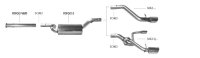 Bastuck Tube replacing central silencer - 03+ Ford C-Max / 04+ Ford Focus 2 (CC) / Mazda 3 BK/BL (w/o Estate) 1.4/1.6/2.0  / Volvo S40 / V50 4-Cylinder Petrol (w/o DISI) + Diesel