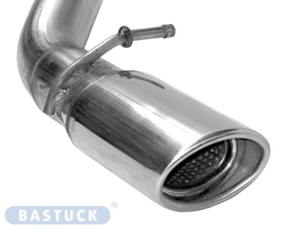 Bastuck Single tailpipe oval 110 x 70 mm - Mazda 3 BK (w/o Estate) 1.4/1.6/2.0 Petrol + Diesel