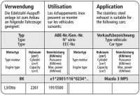 Bastuck Vorschalldämpfer - Mazda 3 BK MPS