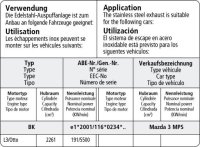 Bastuck Vorschalldämpfer - Mazda 3 BL MPS