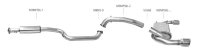 Bastuck Rear silencer with single tailpipe LH + RH 1 x Ø 100 mm cut 30° (RACE look) - Mazda 3 BK MPS