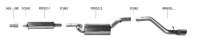 Bastuck Single tailpipe oval cut 20° 120 x 80 mm - 09+ Mazda 3 BL 1.6/2.0 Petrol (w/o DISI) + Diesel