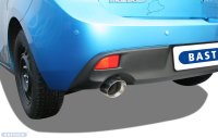 Bastuck Single tailpipes cut 30° RACE look 1 x Ø 100 mm - 09+ Mazda 3 BL 1.6/2.0 (w/o DISI) Petrol + Diesel