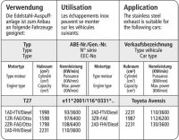 Bastuck Ersatzrohr für original Kat/Schalldämpfereinheit - Toyota Auris / Avensis T27 / Verso 3