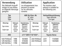 Bastuck Verbindungsrohr vorne für Endschalldämpfer LH + RH - 09+ Toyota Verso 3