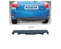 Bastuck Rear Valance insert with cut out for 2x single tailpipes - avoids having to cut the original rear valance Matt black, ready to paint - Toyota Auris Facelift