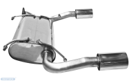 Bastuck Rear silencer with single tailpipe 1x Ø 90 mm rear pipe LH+RH - 10+ Suzuki Swift NZ Sport