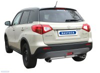 Bastuck Rear silencer with single tailpipe 1 x Ø 90 mm LH+RH cut at 20°, with insert, with inward curl - Suzuki SX4 S-Cross / 15+ Suzuki Vitara LY