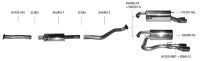 Bastuck Rear silencer with double S-pipe RH Ø 76mm, cut diagonally 20° - Hyundai i20 GB/PB/PBT