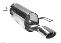 Bastuck Rear silencer with single tailpipe 1x Oval 120x80...