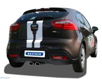 Bastuck Rear silencer with double tailpipes, 2 x oval 105 x 75 mm, central exit - Hyundai i20 PB/PBT / Kia Rio