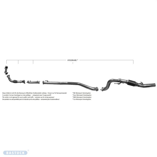 Bastuck Motorsport exhaust system - Hyundai i20 PB/PBT