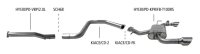 Bastuck Rear silencer with simple tailpipe 1x Ø?100?mm LH+RH (RACE look), cut obliquely at 30°, for the original exhaust flap - Hyundai i30 PDE Fastback N 2.0 T-GDI Performance