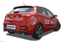 Bastuck Rear silencer with single exit 1 x Ø 100 mm LH + RH (RACE look) - Hyundai i30 GDH 1.6 Turbo