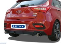 Bastuck Rear silencer with single exit 1 x Ø 100 mm LH + RH (RACE look) - Hyundai i30 GDH 1.6 Turbo