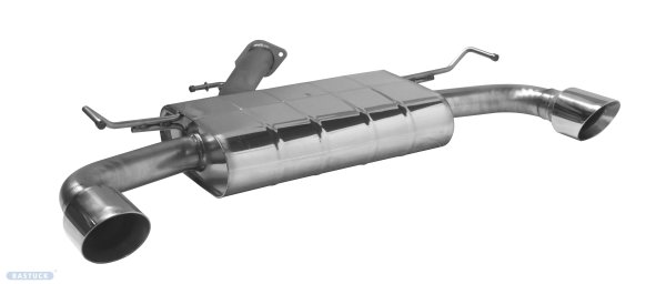 Bastuck Endschalldämpfer mit Einfach-Endrohr 1x Ø100 mm LH+RH, 30° schräg (im RACE Look) - 17+ Hyundai i30(N) PDE 1.0/1.4/2.0 T-GDI