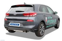 Bastuck Endschalldämpfer mit Einfach-Endrohr 1x Ø100 mm LH+RH, 30° schräg (im RACE Look) - 17+ Hyundai i30(N) PDE 1.0/1.4/2.0 T-GDI