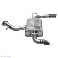 Bastuck Rear silencer with simple tailpipe 1x Oval 120x80...