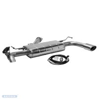 Bastuck Rear silencer with simple tailpipe 1x Oval 120x80...