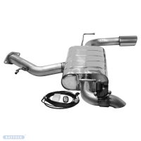 Bastuck Rear silencer with simple tailpipe 1x Oval 120x80...