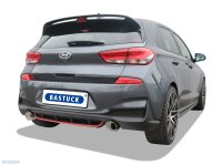 Bastuck Endschalldämpfer mit Einfach-Endrohr 1x Ø100 mm LH+RH, gerade (im RACE Look) mit Abgasklappe - 17+ Hyundai i30(N) PD 2.0 T-GDI