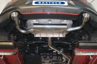 Bastuck Rear silencer with single tailpipe 1x Ø100 mm LH+RH (in RACE look) with exhaust flap - 17+ Hyundai i30(N) PD 2.0 T-GDI