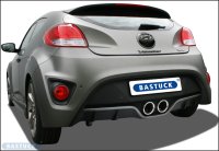 Bastuck Endschalldämpfer mit doppel Ausgang mitte 2 x Ø 54 mm für original Heckschürzenausgang - Hyundai Veloster FS 1.6T (+ Euro 6)