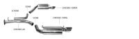 Bastuck Rear silencer with Single RACE exit Ø 100 mm RH right side - Chrysler 300C