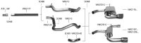 Bastuck Endschalldämpfer mit Einfach-Endrohr LH + RH, 1 x Ø 90 mm 30° schräg geschnitten (im RACE Look) - VW Golf 7 Diesel (+Modelle mit Soundgenerator / ohne Facelift)