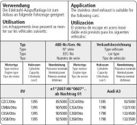 Bastuck Tube replacing catalyst - Audi A3/S3 8V 1.4 TSI (w/o CPTA/Otto, CZEA/Otto) / 1.8 TSI / Seat Leon 5F (+(ST) Cupra R) / Skoda Octavia 5E RS / 17+ VW Arteon 3H TSI 4Motion / VW Golf 7 GTI/R / 15+ VW Passat B8 2.0TSI 4Motion