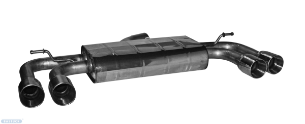 Bastuck Endschalldämpfer mit Doppel-Endrohr LH + RH 2 x Ø 85 mm (im RACE Look) - VW Golf 7 R