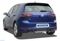 Bastuck Rear silencer with double tailpipe LH + RH 2 x Ø 85 mm (with RACE Look) - VW Golf 7 R