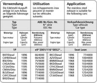 Bastuck Front silencer - Audi / Seat / VW Models