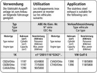 Bastuck Ersatzrohr für Vorschalldämpfer - Audi / Seat / VW Modelle