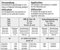 Bastuck Vorschalldämpfer - Audi A3 8P (Sportback) 4-Zylinder Turbo FWD / 05+ Seat Leon 1P Turbo inkl. Cupra / VW Golf 5 GT+GTI (Turbo) / Golf 6 GTI (+Turbo) / Scirocco 3 Diesel/R/Turbo