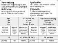 Bastuck Ersatzrohr für Vorschalldämpfer - Audi A3 8P (Sportback) 4-Zylinder Turbo FWD / 05+ Seat Leon 1P Turbo inkl. Cupra / VW Golf 5 GT+GTI (Turbo) / Golf 6 GTI (+Turbo) / Scirocco 3 Diesel/R/Turbo