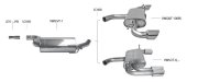 Bastuck Endschalldämpfer mit Doppel-Endrohr LH + RH 2 x Ø 76 mm, 20° schräg geschnitten - VW Golf 6 GTI / VW Scirocco 3 Diesel/Turbo